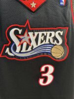 Allen Iverson 76ers 1997–98 black jersey, actual size L sample photo