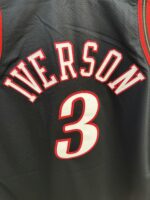 Allen Iverson 76ers 1997–98 black jersey, actual size L sample photo
