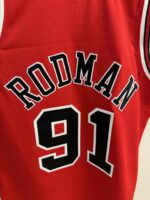 Dennis Rodman Bulls 1997–98 Finals red jersey, actual size L sample photo
