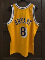 Kobe Bryant Lakers 1996–97 gold jersey, actual size L sample photo