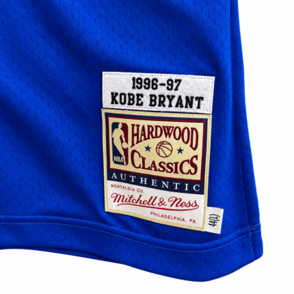 Kobe Bryant Los Angeles Lakers 1996–97 jersey fabric and label detail