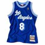 Kobe Bryant Los Angeles Lakers 1996–97 royal blue jersey front on white background