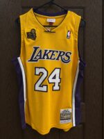 Kobe Bryant Lakers 2009–10 gold championship jersey, actual size L sample photo