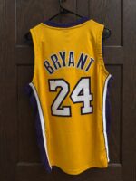 Kobe Bryant Lakers 2009–10 gold championship jersey, actual size L sample photo
