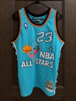 Michael Jordan 1996 All-Star teal jersey, actual size L sample photo