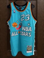 Michael Jordan 1996 All-Star teal jersey, actual size L sample photo