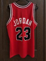 Michael Jordan Bulls 1984–85 rookie red jersey, actual size L sample photo