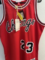 Michael Jordan Bulls 1984–85 rookie red jersey, actual size L sample photo