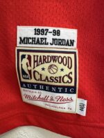 Michael Jordan Bulls 1997–98 Finals red jersey, actual size L sample photo