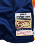 Stephen Curry Golden State Warriors 2009–10 rookie season jersey fabric and label detail