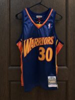 Stephen Curry Warriors 2009–10 navy jersey, actual size L sample photo