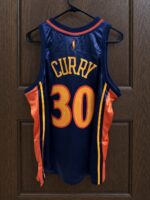 Stephen Curry Warriors 2009–10 navy jersey, actual size L sample photo