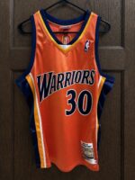 Stephen Curry Warriors 2009–10 orange jersey, actual size L sample photo