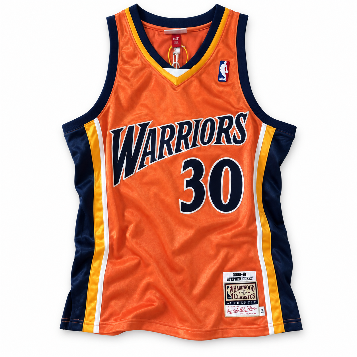 stephen-curry-warriors-2009-10-orange--main-white Stephen Curry Golden State Warriors 2009–10 rookie season orange jersey front on white background